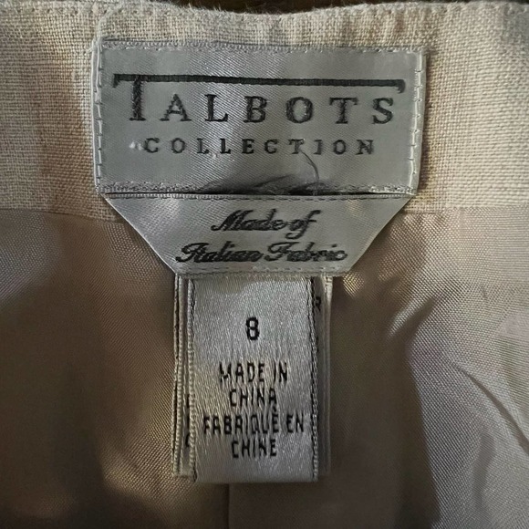 Talbots Collection Linen Floral Embroidered Pants Size 8 - Picture 5 of 6